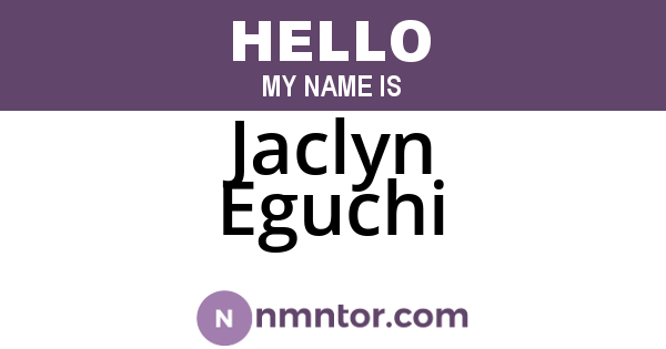 Jaclyn Eguchi