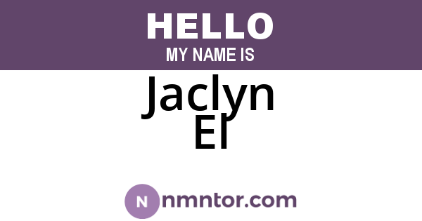 Jaclyn El