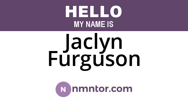 Jaclyn Furguson