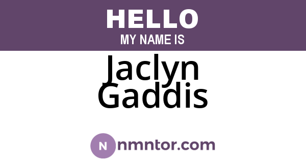 Jaclyn Gaddis
