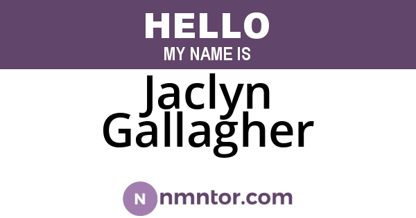 Jaclyn Gallagher