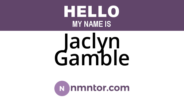 Jaclyn Gamble
