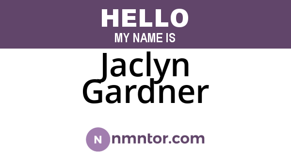 Jaclyn Gardner