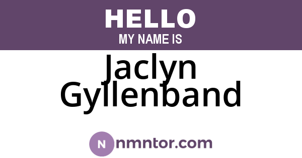 Jaclyn Gyllenband