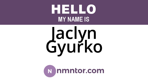 Jaclyn Gyurko