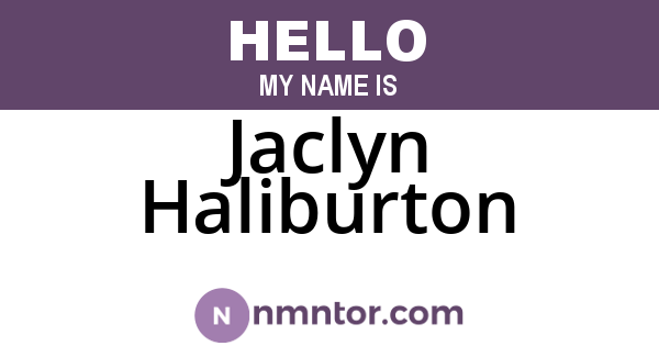Jaclyn Haliburton