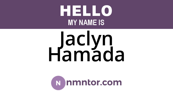 Jaclyn Hamada