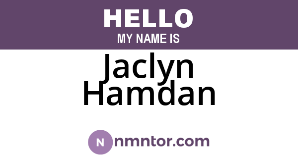 Jaclyn Hamdan
