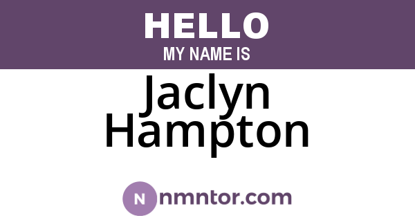 Jaclyn Hampton
