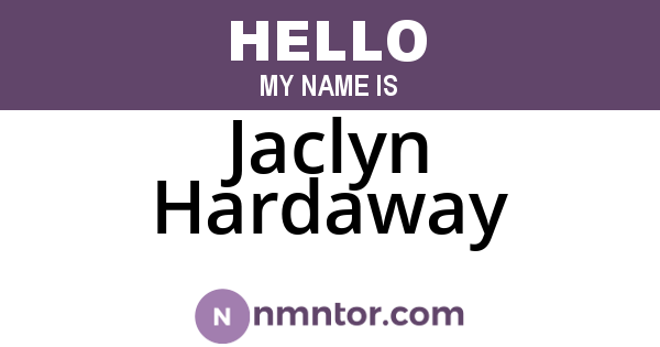 Jaclyn Hardaway