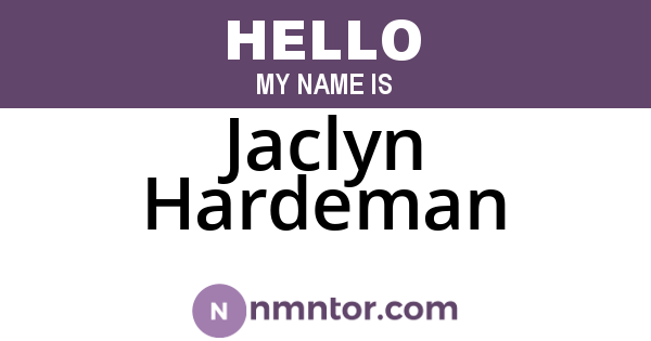 Jaclyn Hardeman