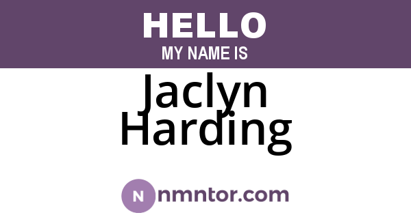 Jaclyn Harding