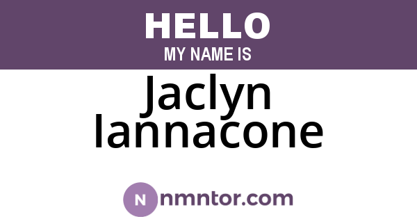 Jaclyn Iannacone