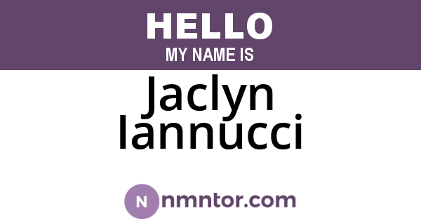 Jaclyn Iannucci