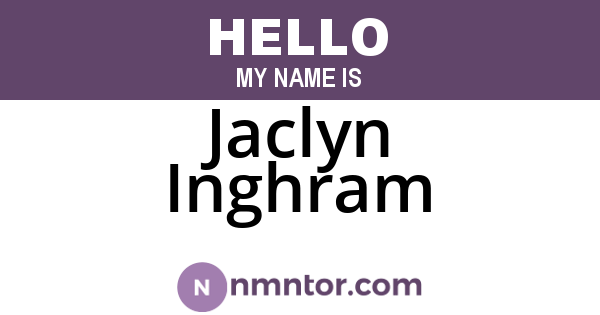 Jaclyn Inghram