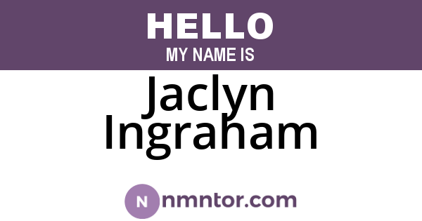 Jaclyn Ingraham