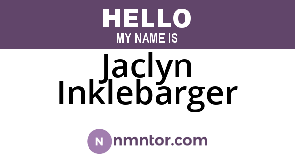 Jaclyn Inklebarger