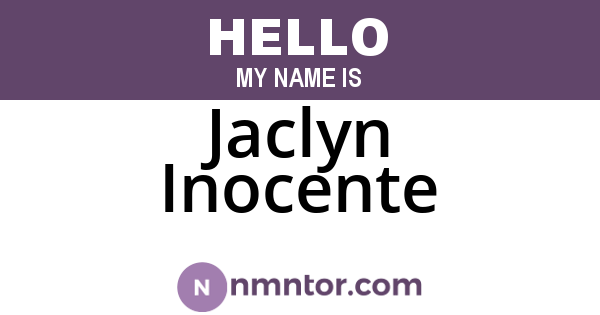Jaclyn Inocente
