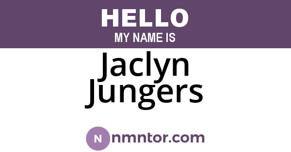 Jaclyn Jungers