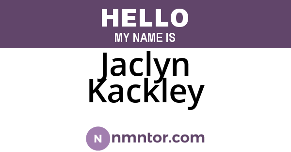 Jaclyn Kackley
