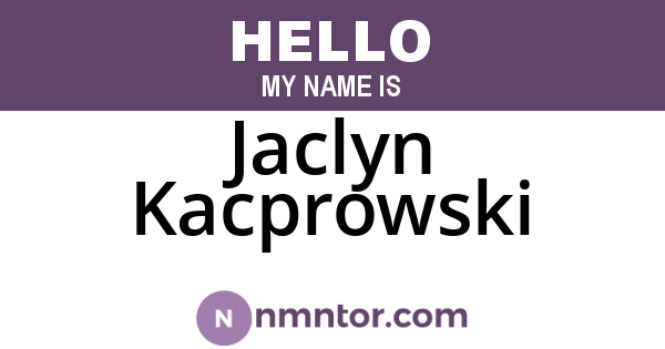 Jaclyn Kacprowski