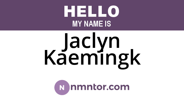 Jaclyn Kaemingk
