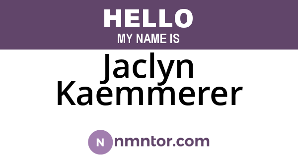 Jaclyn Kaemmerer