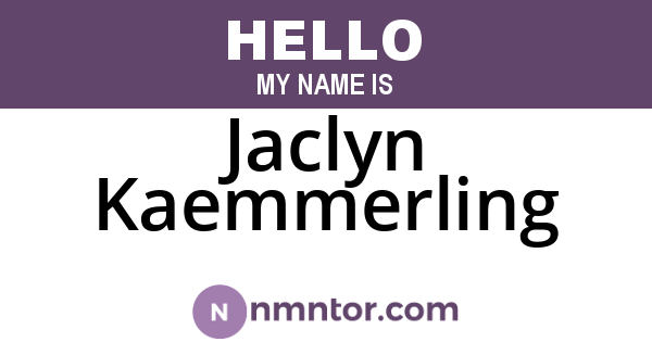 Jaclyn Kaemmerling