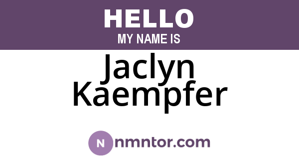 Jaclyn Kaempfer