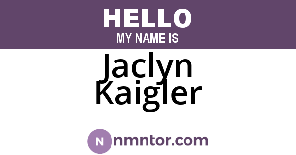 Jaclyn Kaigler