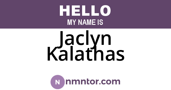 Jaclyn Kalathas