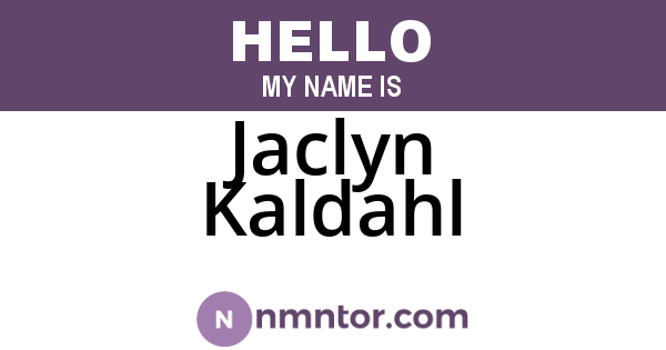 Jaclyn Kaldahl