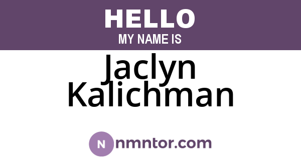Jaclyn Kalichman