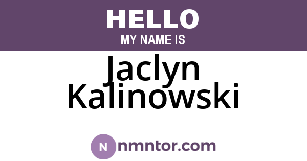 Jaclyn Kalinowski