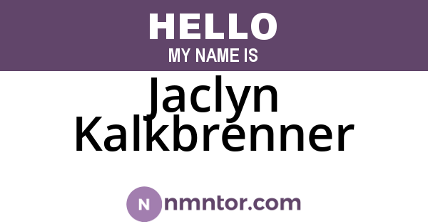 Jaclyn Kalkbrenner