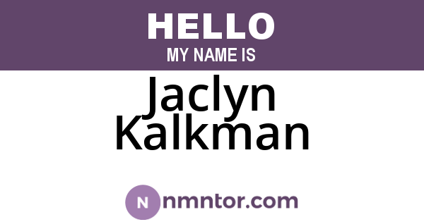 Jaclyn Kalkman