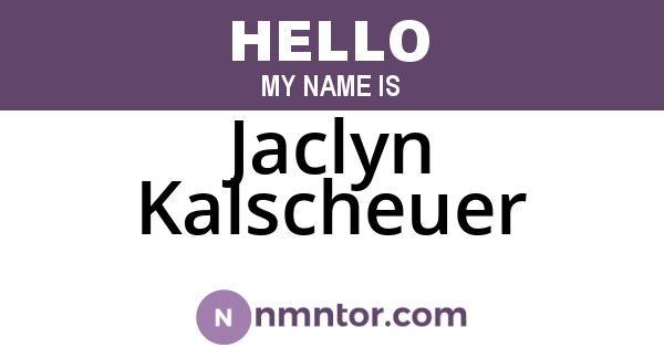Jaclyn Kalscheuer