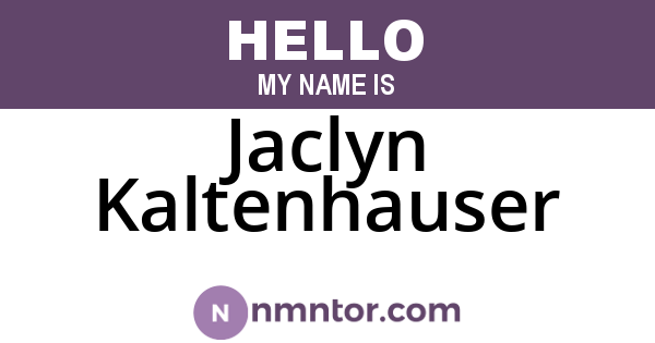 Jaclyn Kaltenhauser