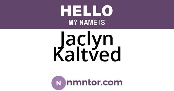 Jaclyn Kaltved