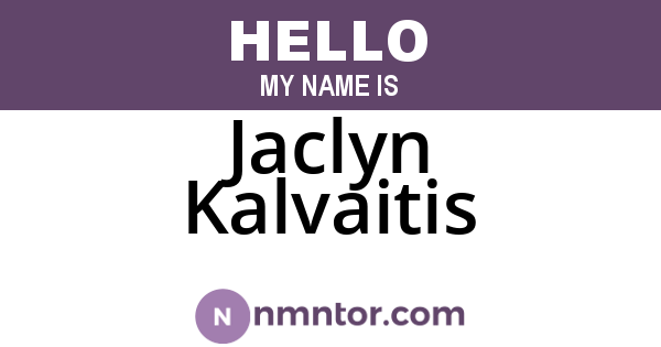 Jaclyn Kalvaitis