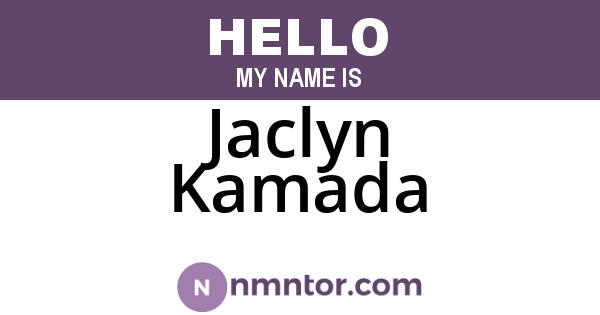 Jaclyn Kamada