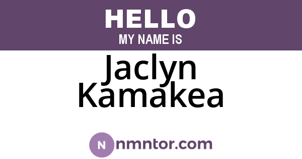 Jaclyn Kamakea