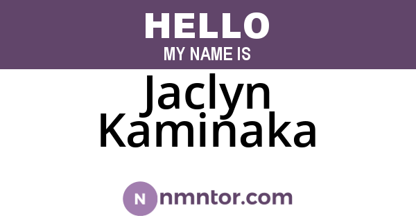 Jaclyn Kaminaka