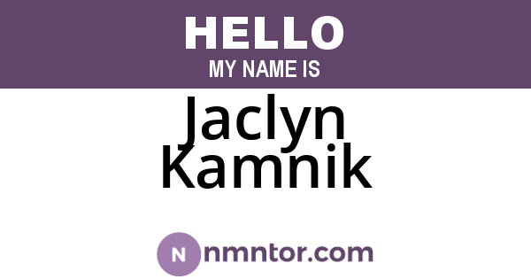 Jaclyn Kamnik
