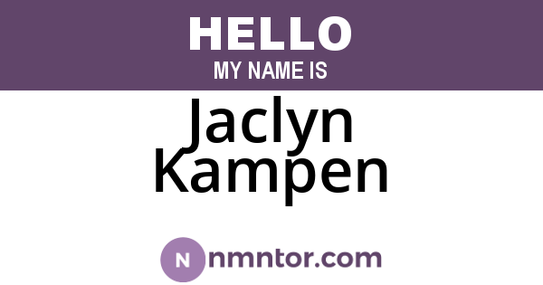 Jaclyn Kampen