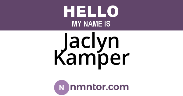 Jaclyn Kamper