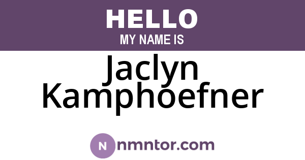 Jaclyn Kamphoefner