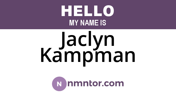 Jaclyn Kampman