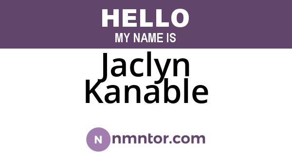 Jaclyn Kanable