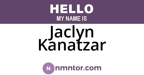 Jaclyn Kanatzar